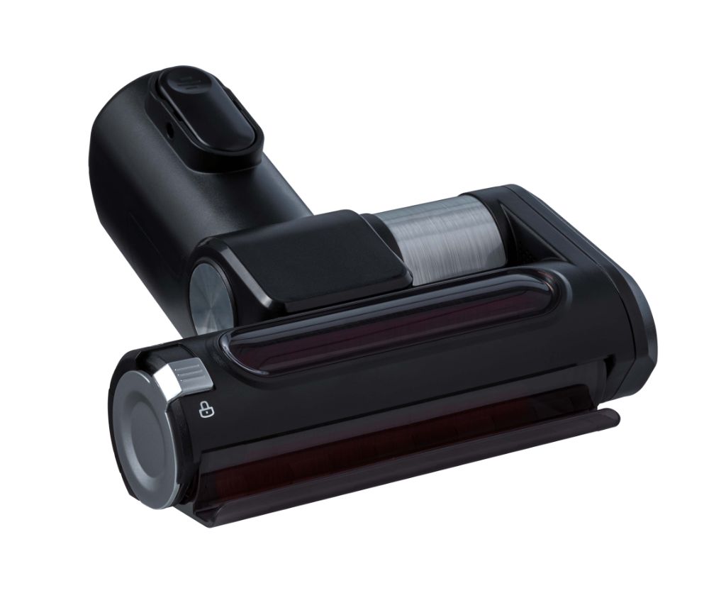 Black motor-måttebørste for S1 vacuum cleaners, with silver accents and a red window.