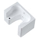 White vacuum cleaner wall mount for S1 vacuum cleaners, seen at an angle.