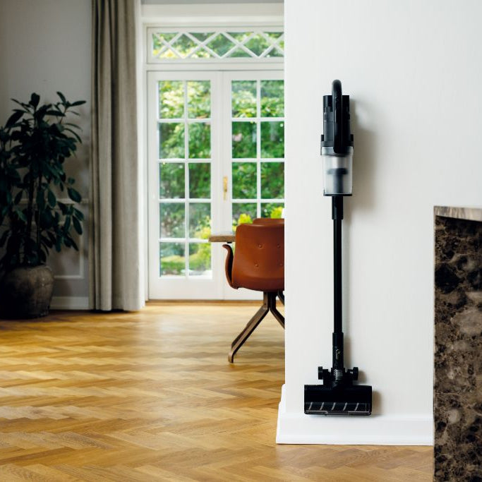 Vacuum cleaner accessory for S1 vacuums with a black finish, standing indoors.