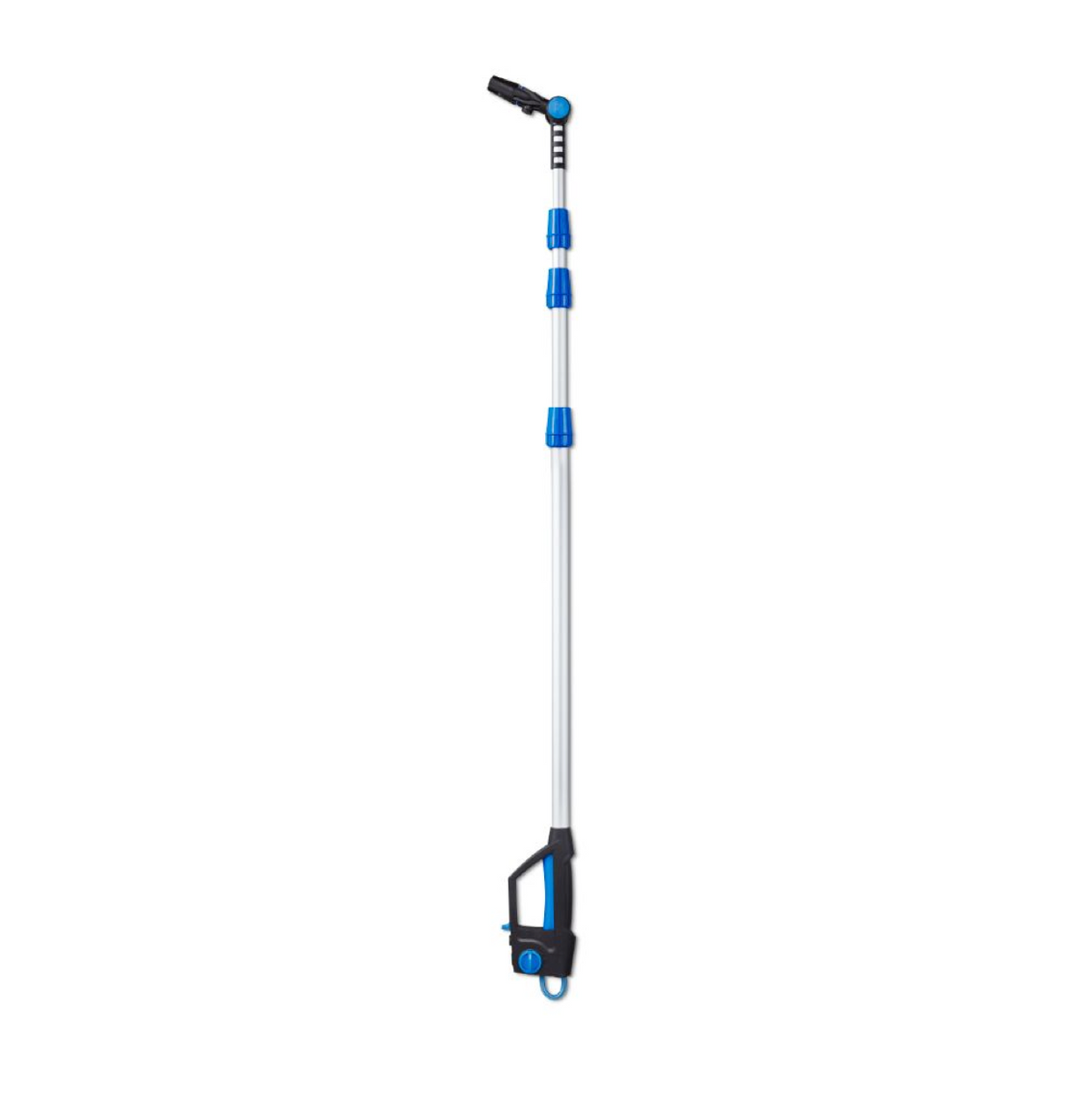 Pressure washer extension by Tagrenser til højtryksrensere, featuring blue and black accents and an adjustable nozzle.