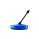 Blue patio cleaner attachment for pressure washers with black bristles.