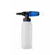 Foam sprayer by Nilfisk with a white plastic bottle and a blue nozzle.