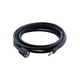 Black high-pressure washer hose, six meters long, from ES, coiled on a white background.
