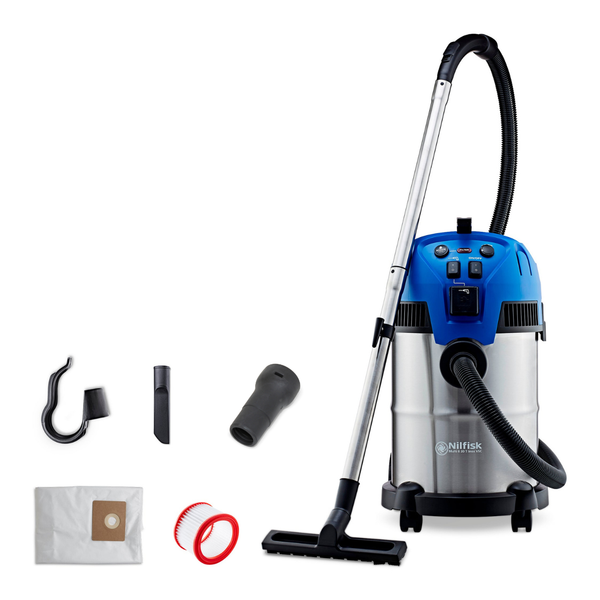 Multi II 30 T Inox VSC våd-/tørsuger med gulvmundstykke, 1400 W