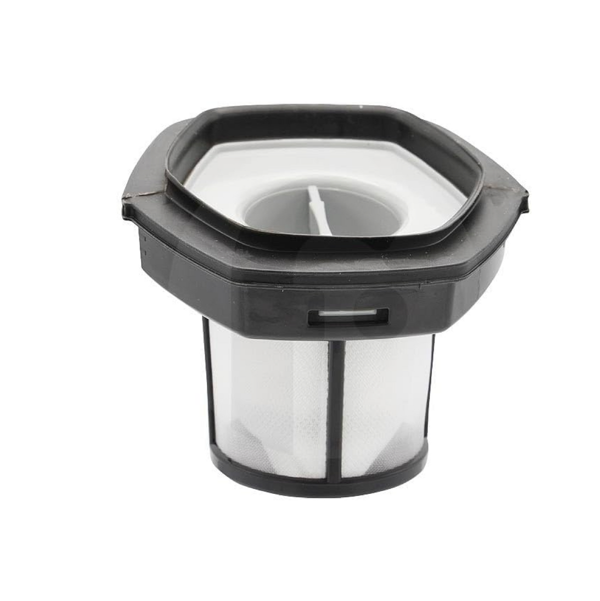 White vacuum cleaner filter for Easy vacuum cleaners, with black plastic frame.