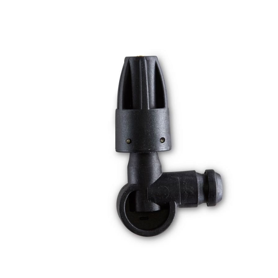 Black undercarriage nozzle for pressure washers from ES, shown in a studio shot.

