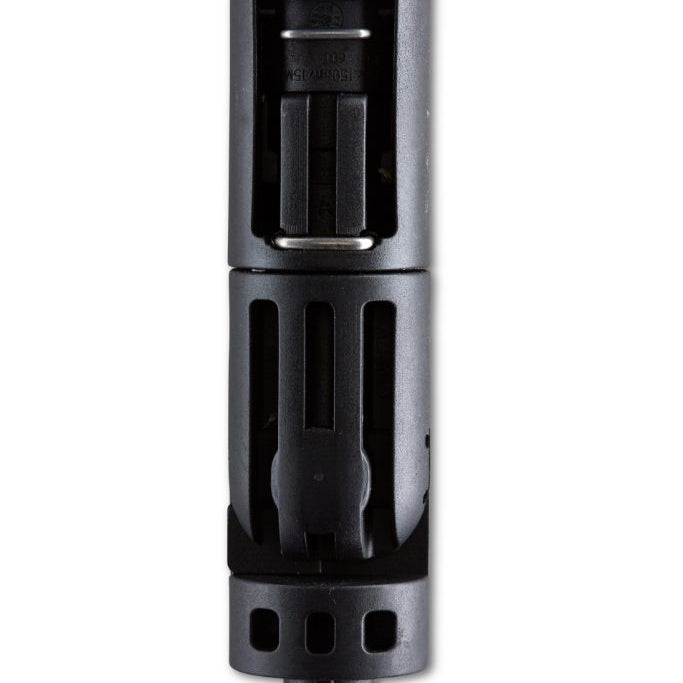 Black multivinkel adapter til højtryksrensere, with a blue accent.