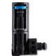 Black multivinkel adapter til højtryksrensere, with blue accent, with 90 degree rotating elbow joint.