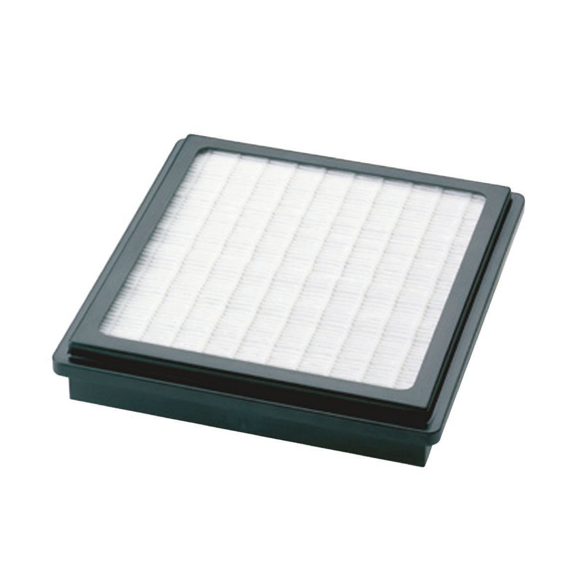 White EPA filter by ES, with a dark gray plastic frame.