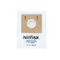 Vacuum cleaner bag by Nilfisk, white with a brown cardboard mount and directional arrows.
