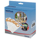 Dust bag set for wet/dry vacuum cleaner by Nilfisk, four pieces, in packaging with lifestyle imagery.
