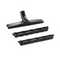 Black wet/dry vacuum cleaner nozzle set by ES, with interchangeable brush attachments.