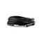 Black 10m superflex hose by ES, coiled on a white surface with silver and black connectors.
